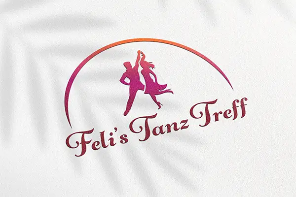 Logo von Felis Tanz Treff auf Papier mit Pflanzen, die einen Schatten werfen